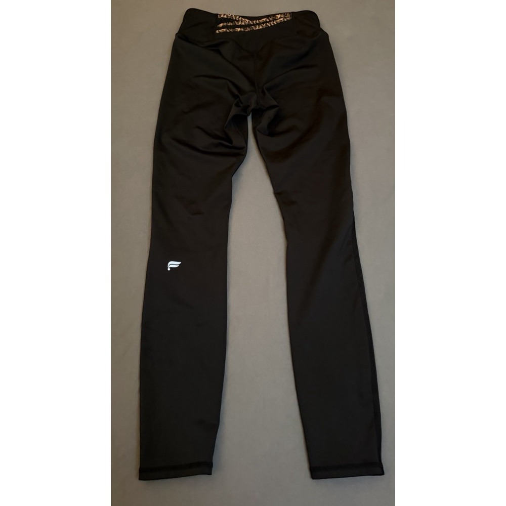 Fabletics Trinity Motion365+ Leggings High Rise Womens Small Black Cheeta Pocket